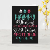 今すぐ年齢について嘘をつき始おもしろいめる誕生日 カード (黄色い花)