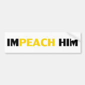 今すぐ彼を弾劾，#impeachhim,白黒バンパー バンパーステッカー (正面)