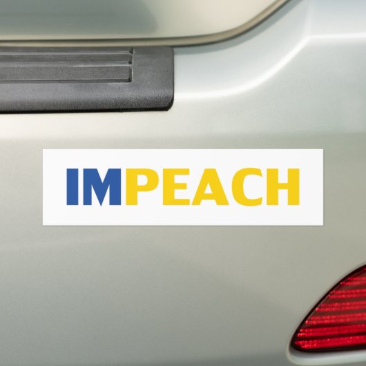 今すぐ彼を弾劾，#impeachhim,白黒バンパー バンパーステッカー (車上)