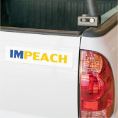 今すぐ彼を弾劾，#impeachhim,白黒バンパー バンパーステッカー (トラック上)