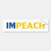 今すぐ彼を弾劾，#impeachhim,白黒バンパー バンパーステッカー (正面)
