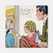 「今すぐ忙しだ」レトロスタイル磁石 マグネット (正面)