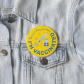 「今すぐ抱きしめてくれ、私は予防接種を受けている」 缶バッジ (インサイチュ)