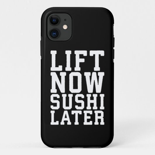 今すぐ持ち上げ、後で寿司 – Carbs -おもしろいノベルティジム Case-Mate iPhoneケース (裏面)