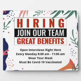 今すぐ採用、チームに加わるパーソナライズ フォトプラーク