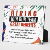 今すぐ採用、チームに加わるパーソナライズ フォトプラーク (側面)