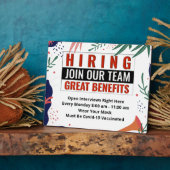 今すぐ採用、チームに加わるパーソナライズ フォトプラーク (側面)