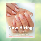 今すぐ採用 ネイルサロン技術者 ピンクをカスタマイズ ウィンドウサイン (シート3)