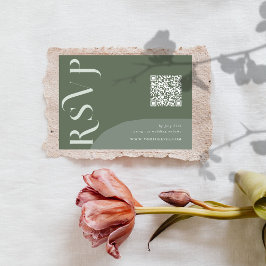 今すぐ熱狂するQRコードRSVPカード 出欠カード
