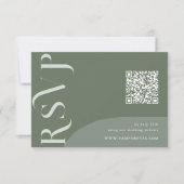 今すぐ熱狂するQRコードRSVPカード 出欠カード (正面)