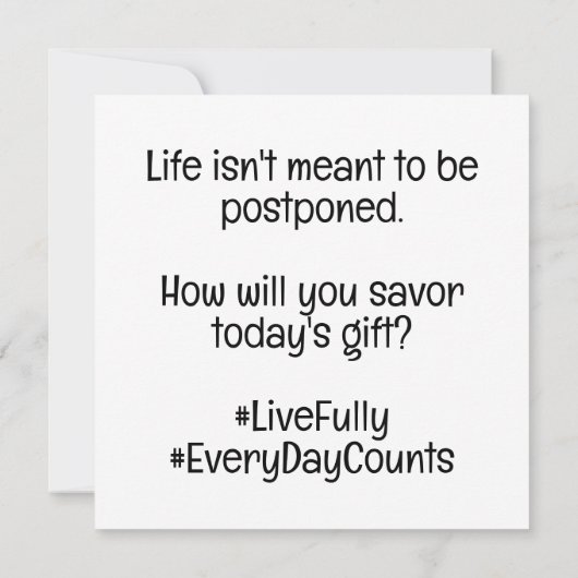 今すぐ生きる カード (裏面)