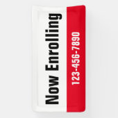 今すぐ登録する赤白黒学校の電話番号 横断幕 (縦)