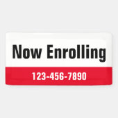 今すぐ登録する赤白黒学校の電話番号 横断幕 (横)