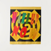 今すぐ目を覚ます赤い黒の砂のデザイン タペストリー (正面)