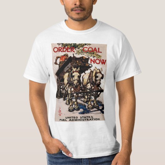 今すぐ石炭を注文 Tシャツ (正面)