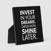 今すぐ研削、後で輝く – 成功やる気を起こさせる フォトプラーク (正面)