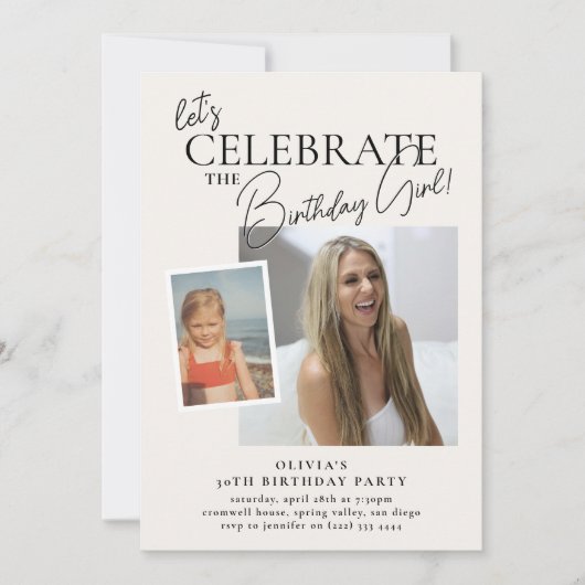 今すぐ祝大人誕生日 招待状 (正面)