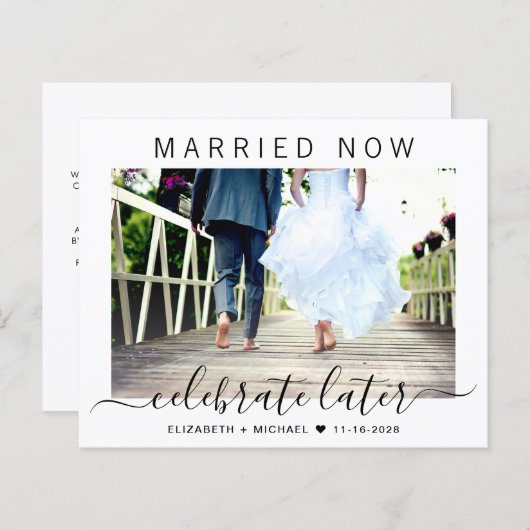 今すぐ結婚した予算祝後の写真結婚の (正面/裏面)