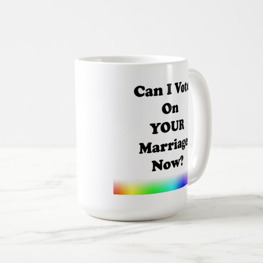 今すぐ結婚して投票していい？ コーヒーマグカップ (正面右)