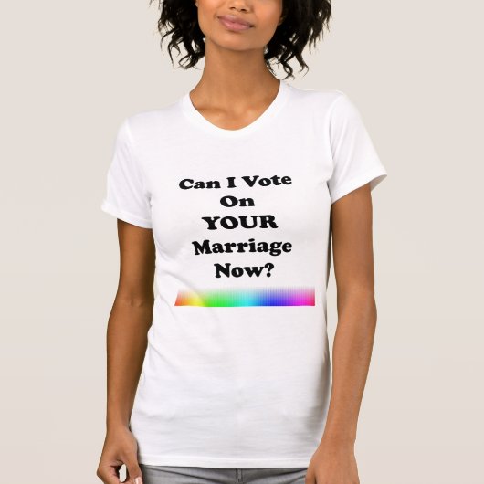 今すぐ結婚して投票していい? Tシャツ (正面)