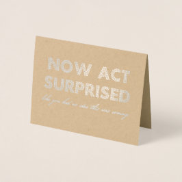 今すぐ行動おもしろい驚く花嫁/メイド・オブ・オーナー（花嫁付き添い人） 箔カード