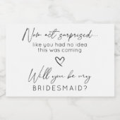 今すぐ行動する驚いたブライダルパーティ提案きらめく スパークリングワインラベル (シングルラベル)