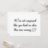 今すぐ行動は驚いたフラットグリーティングカード カード (正面/裏面インサイチュ)