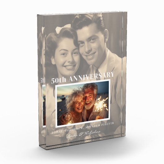 今すぐ記念日のマイルストーン |カップルの写真 フォトブロック (左)