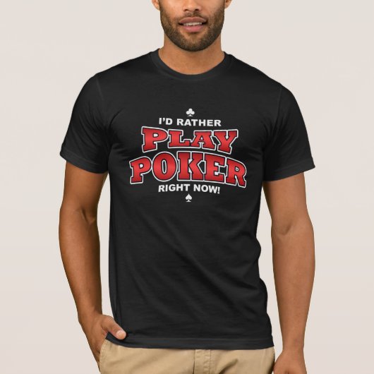 今すぐ遊トランプのポーカーしたい Tシャツ (正面)