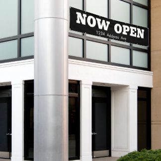 今すぐ開く – 耐候性カスタムのビジネスバナー 横断幕