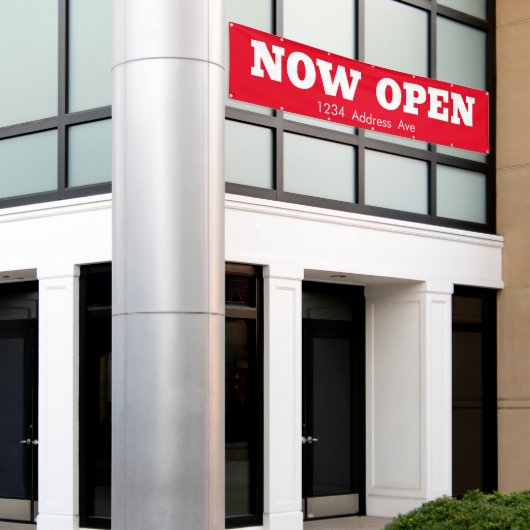 今すぐ開く – 耐候性カスタムのビジネスバナー 横断幕 (ビルの外側)