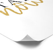 今すぐ開始ブラックおよび金ゴールドタイポグラフィ やる気を起こさせる ポスター (角)