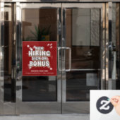 今すぐ雇用する従業員ボーナスのパーソナライズ ウィンドウサイン (オフィスドア)