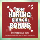 今すぐ雇用する従業員ボーナスのパーソナライズ ウィンドウサイン (シート3)