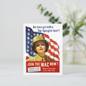 今すぐWACに参加！戦争ポスター ポストカード (スタンド正面)