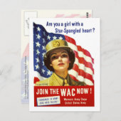 今すぐWACに参加！戦争ポスター ポストカード (正面/裏面)