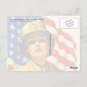 今すぐWACに参加！戦争ポスター ポストカード (裏面)