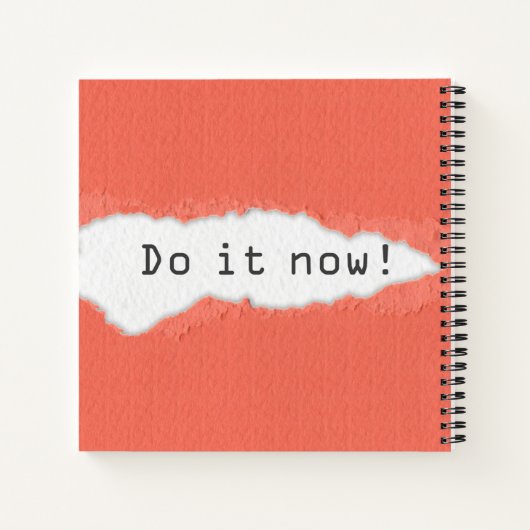 今す予測できなぐ実行するやる気を起こさせる引用文 ノートブック (裏面)