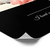 今そして過去の写真 シルバー テキスト 結婚記念日 フォト ポスター (角)