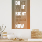 今だから正しい時間を待つな ポスター (キッチン)