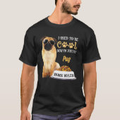 今ちょうど私のPugスナックのディーラー皮肉なグラフィックバー Tシャツ (正面)