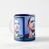 今ではオバマの変更大統領はマグです ツートーンマグカップ (正面左)