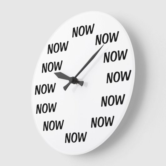 今では冗談は時間のです冗談の時計時間を記録します ラージ壁時計 (傾斜)
