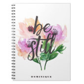 今でも水彩画の花のパーソナライズなノートがあって下さい ノートブック (正面)