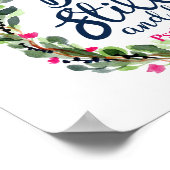 今でも知っているピンクのフローラ聖句 ポスター (角)