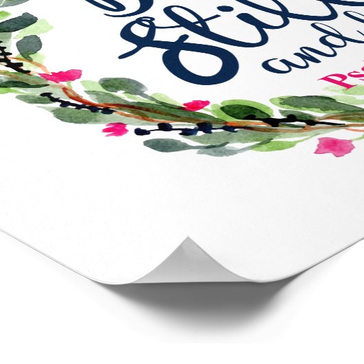 今でも知っているピンクのフローラ聖句 ポスター (角)