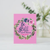 今でも知っているピンクのフローラ聖句 ポストカード (スタンド正面)