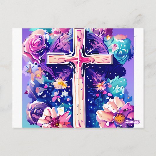 今でも神はキリスト教の教会を救愛している ポストカード (裏面)