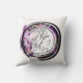 今でも聖なる書物、経典のラベンダーの花のリースがあって下さい クッション (裏面)