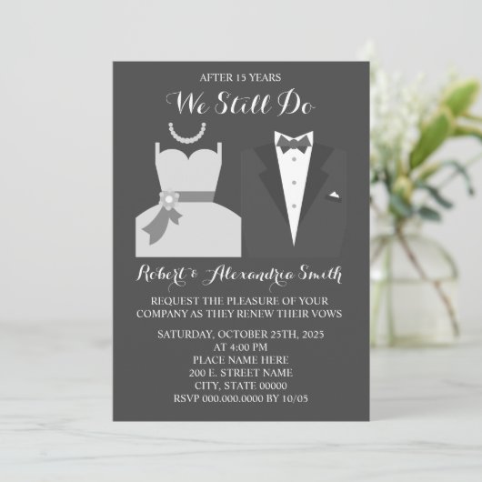今でも記念日の結婚更新を行います  招待状 (スタンド正面)